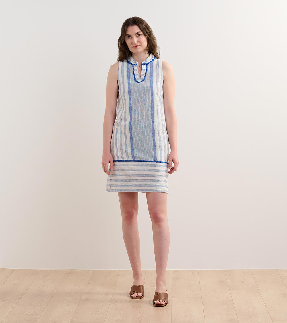 Marin Shift Dress - Blue Stripes