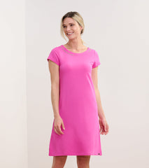 Brooke Dress - Fuchsia French Terry