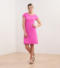Brooke Dress - Fuchsia French Terry