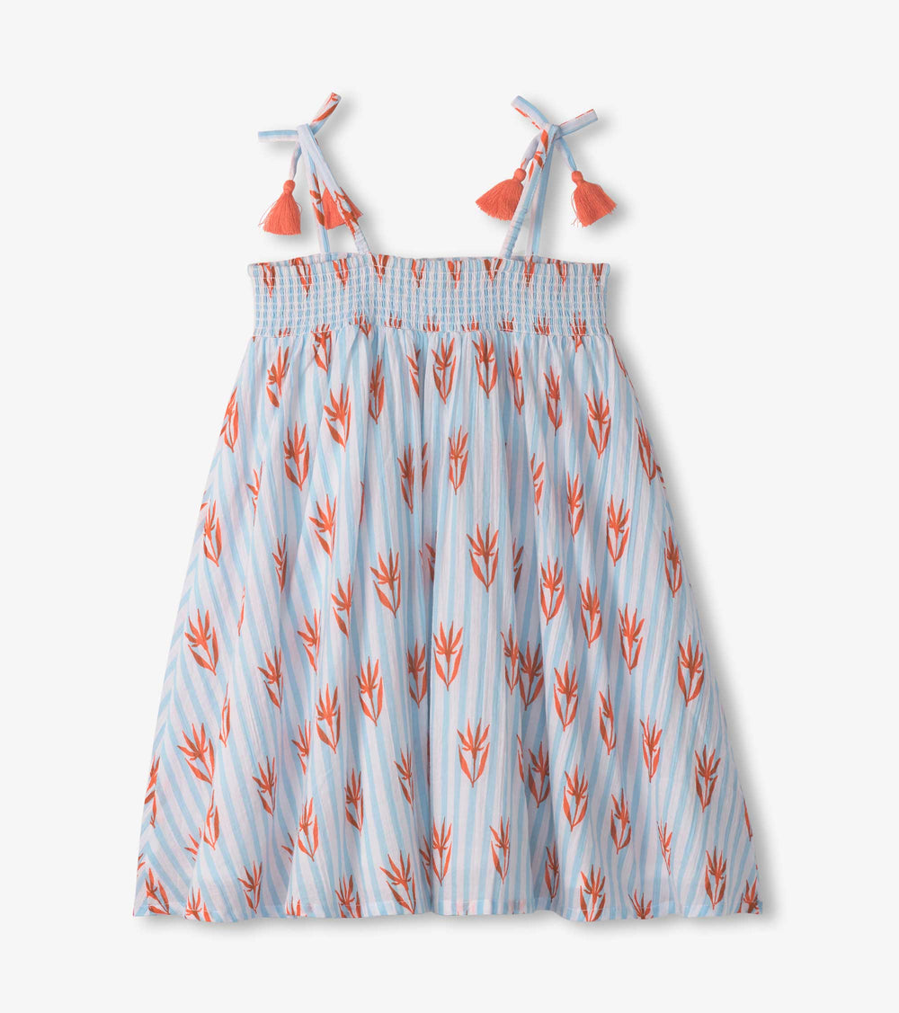 Girls Crinkle Gauze Girls Floral Dress