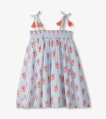 Girls Crinkle Gauze Girls Floral Dress
