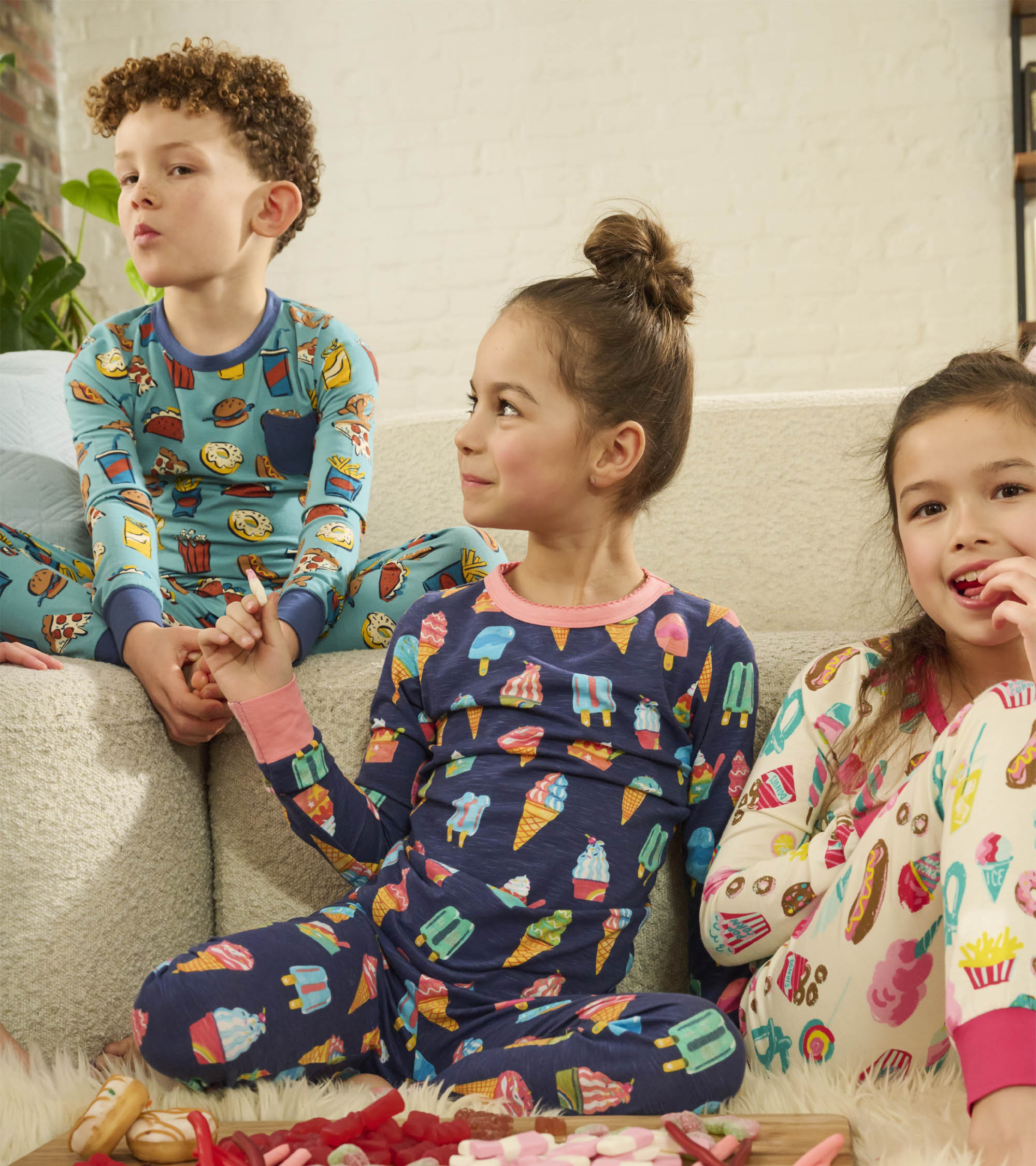 Girls Ice Cream Treats Pajama Set