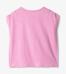 Girls Lilac Shell Cinched Shoulder Top
