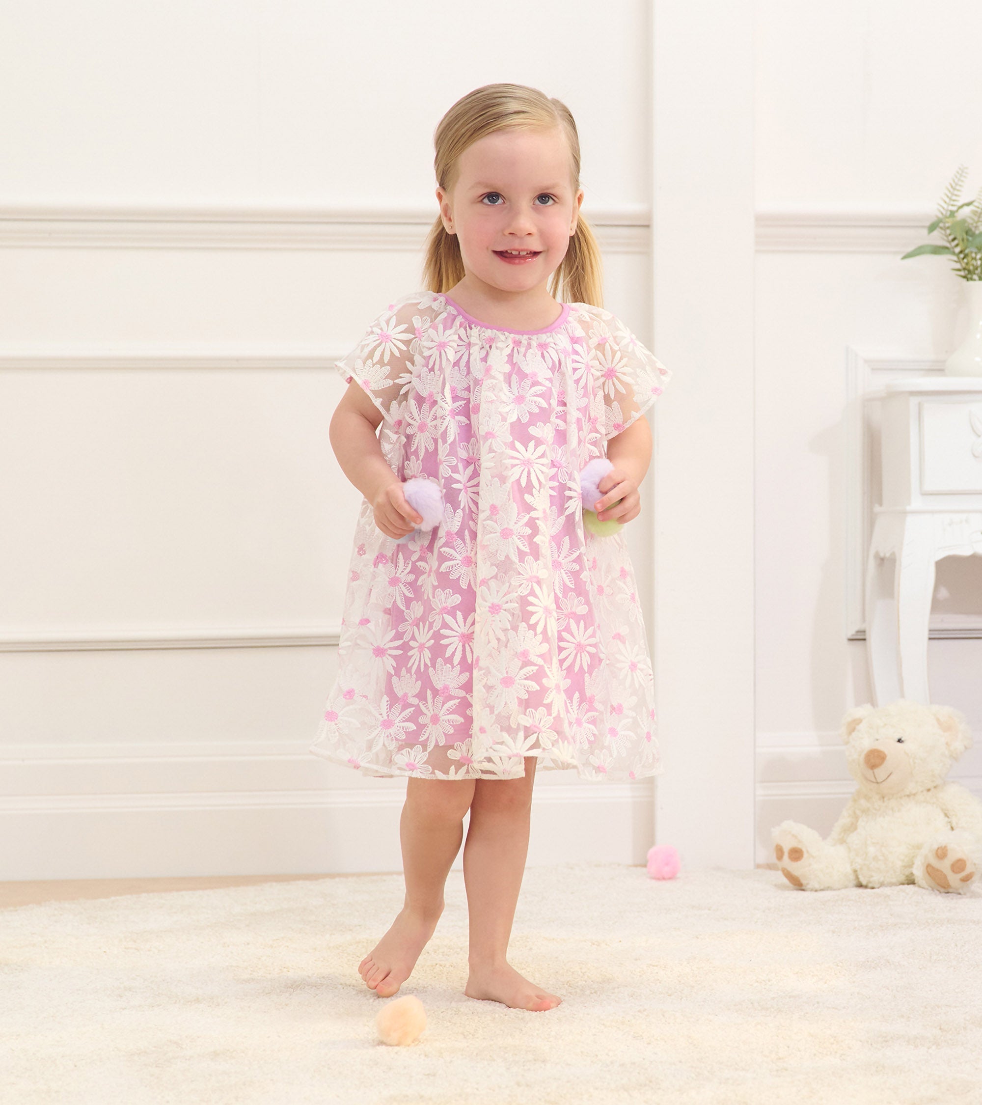 Baby & Toddler Girls Lilac Daisy Tulle Dress