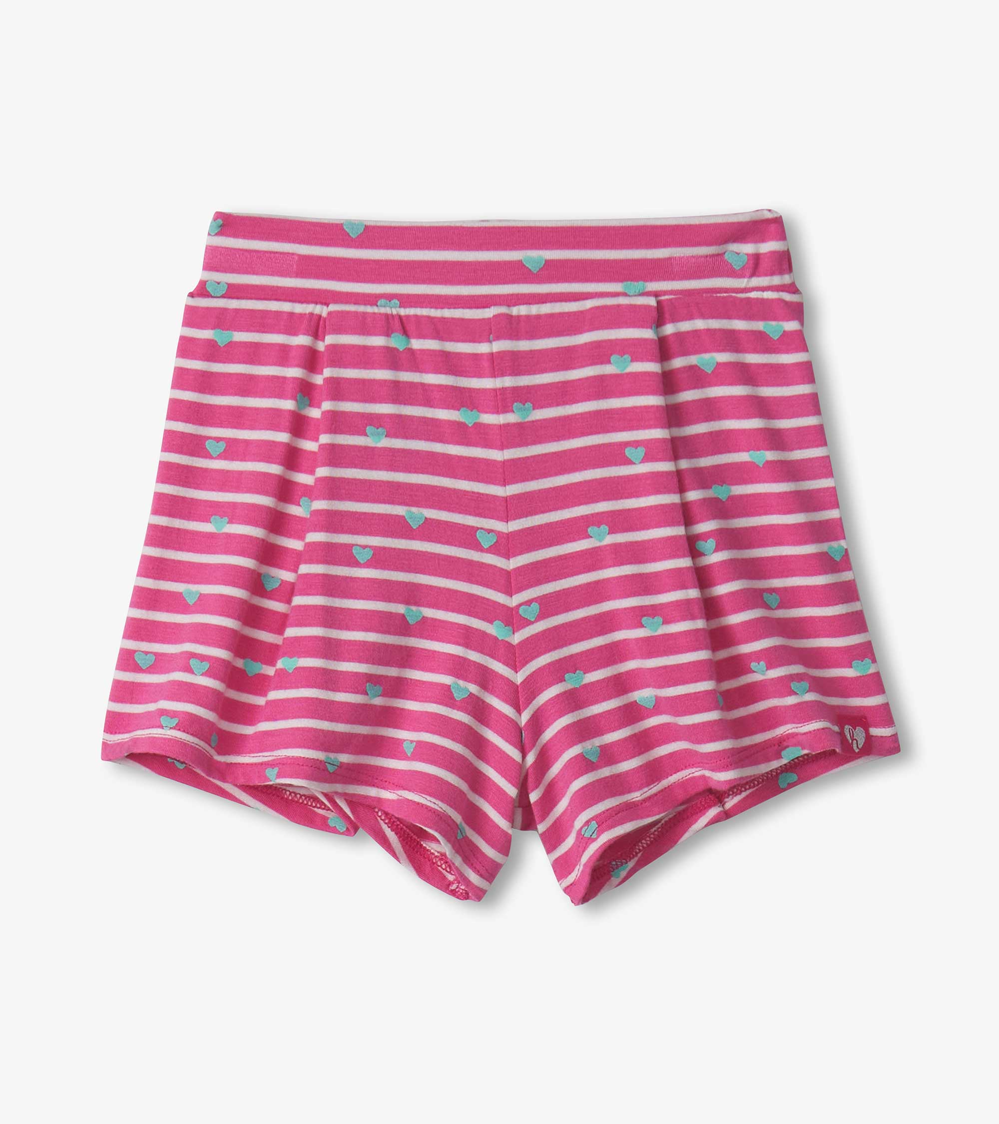 Baby & Toddler Girls Rose Hearts Patch Pocket Shorts