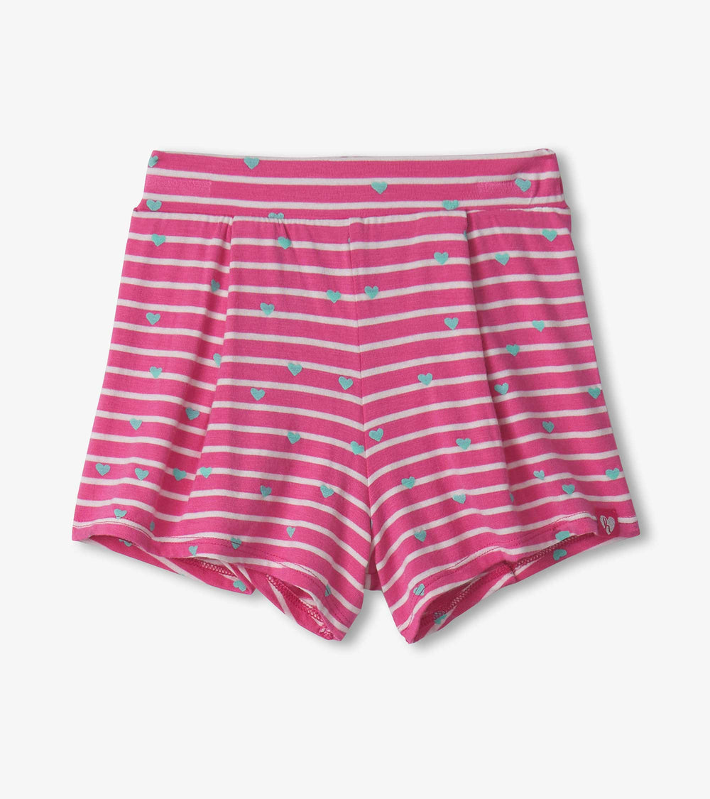 Baby & Toddler Girls Rose Hearts Patch Pocket Shorts
