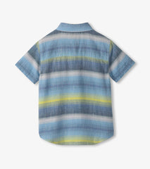 Boys Lime Green Stripes Button Down Shirt