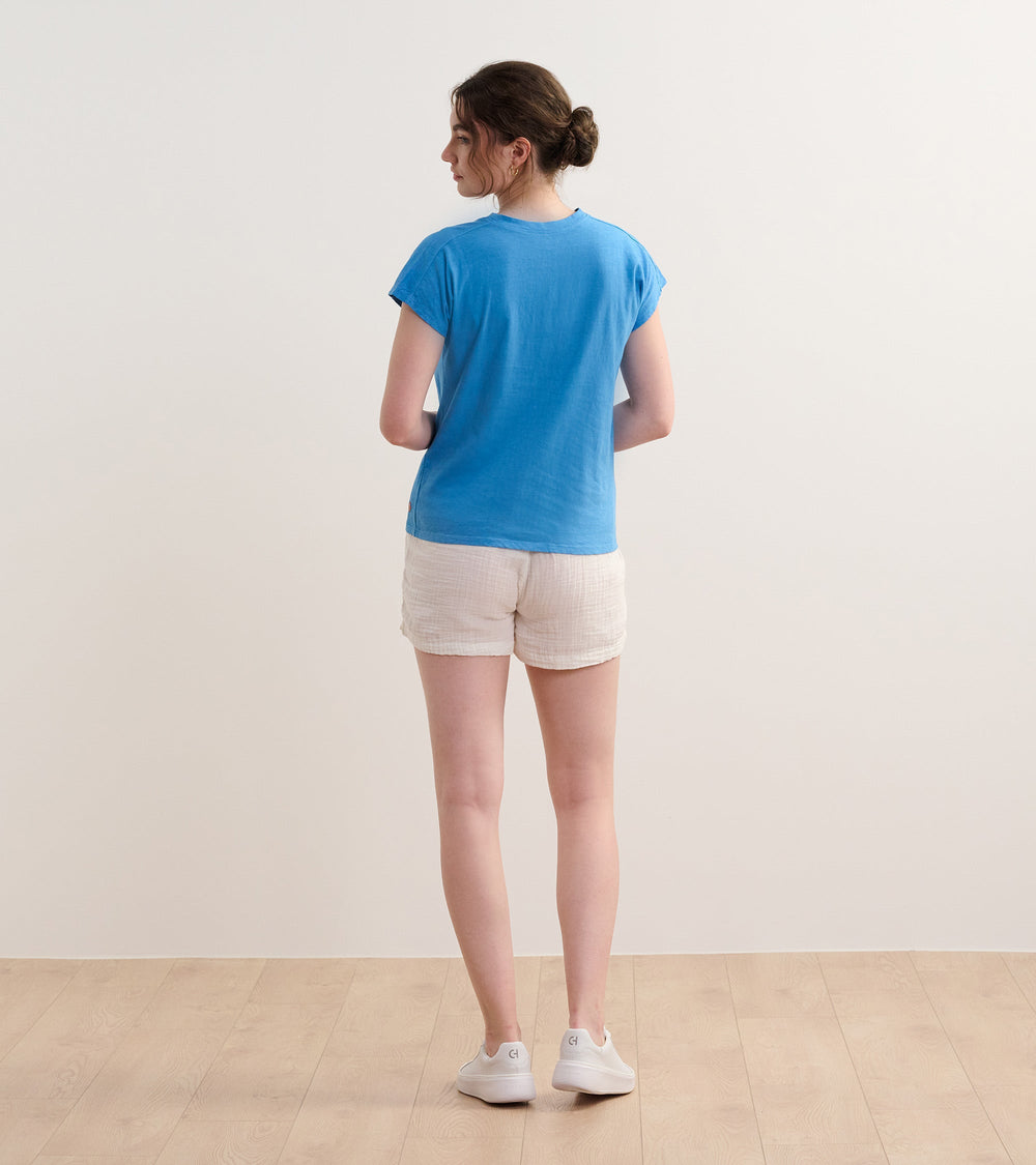 Slouchy Pocket Tee - Marina