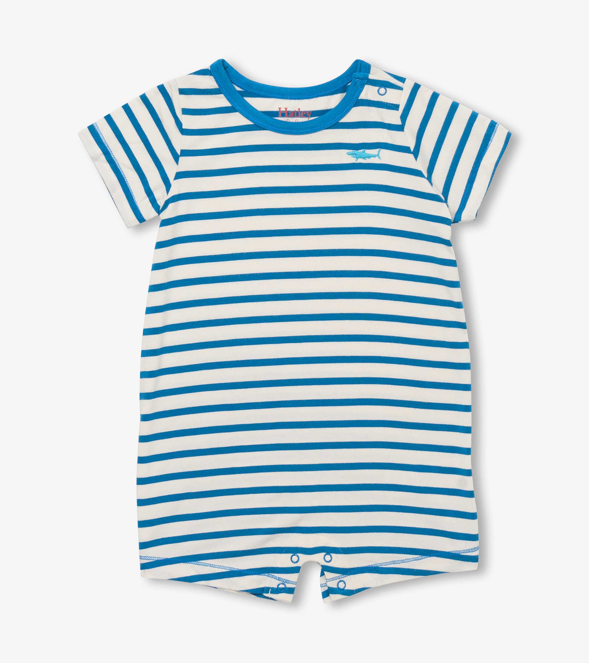 Baby & Toddler Boys Shark Stripes Bamboo Romper
