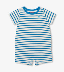 Baby & Toddler Boys Shark Stripes Bamboo Romper