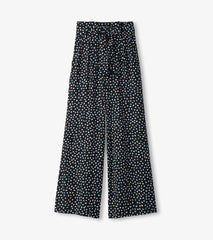 Belted Wide Leg Pants - Multi Dots