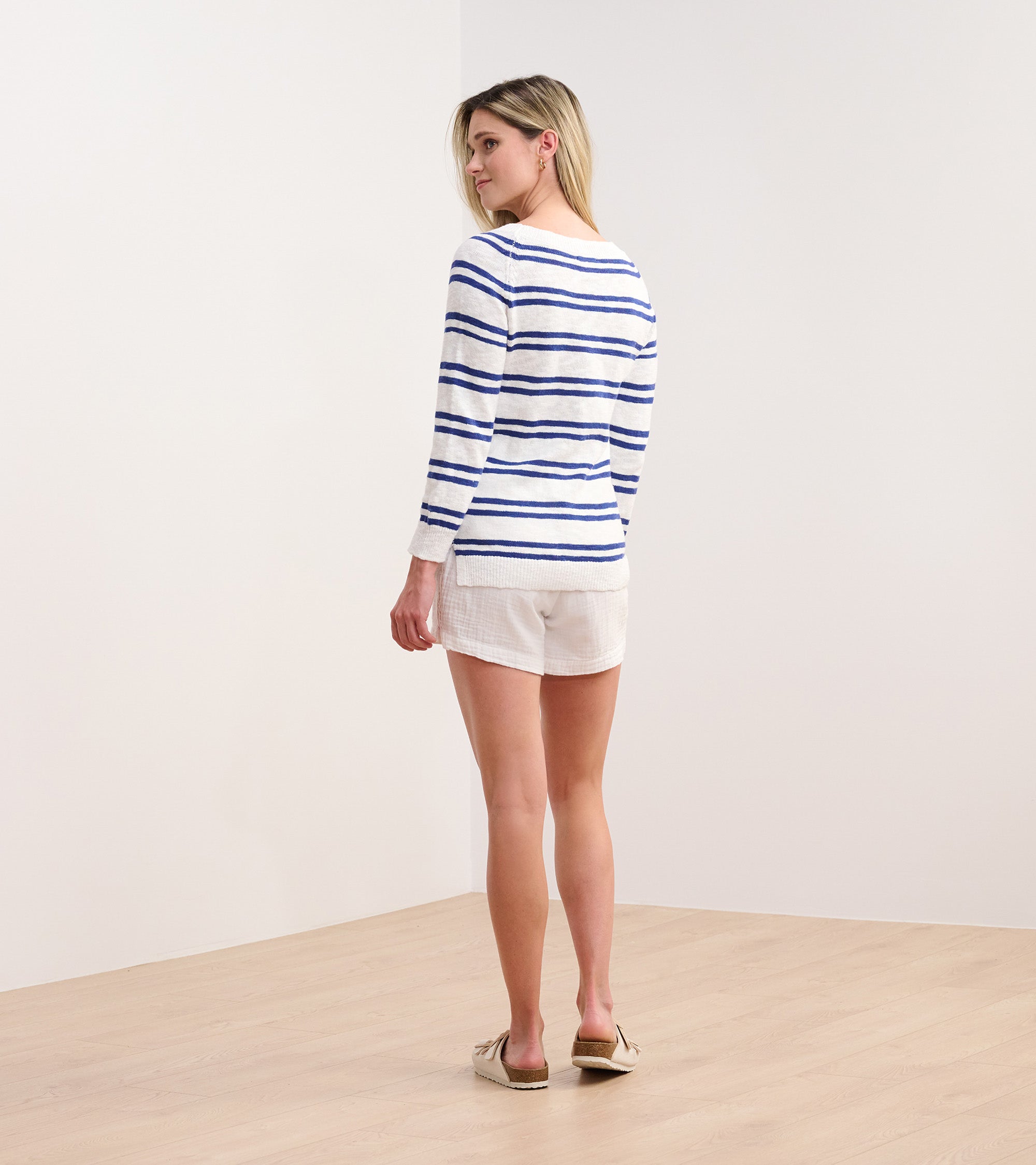 Mariner Sweater - Navy and White Stripes