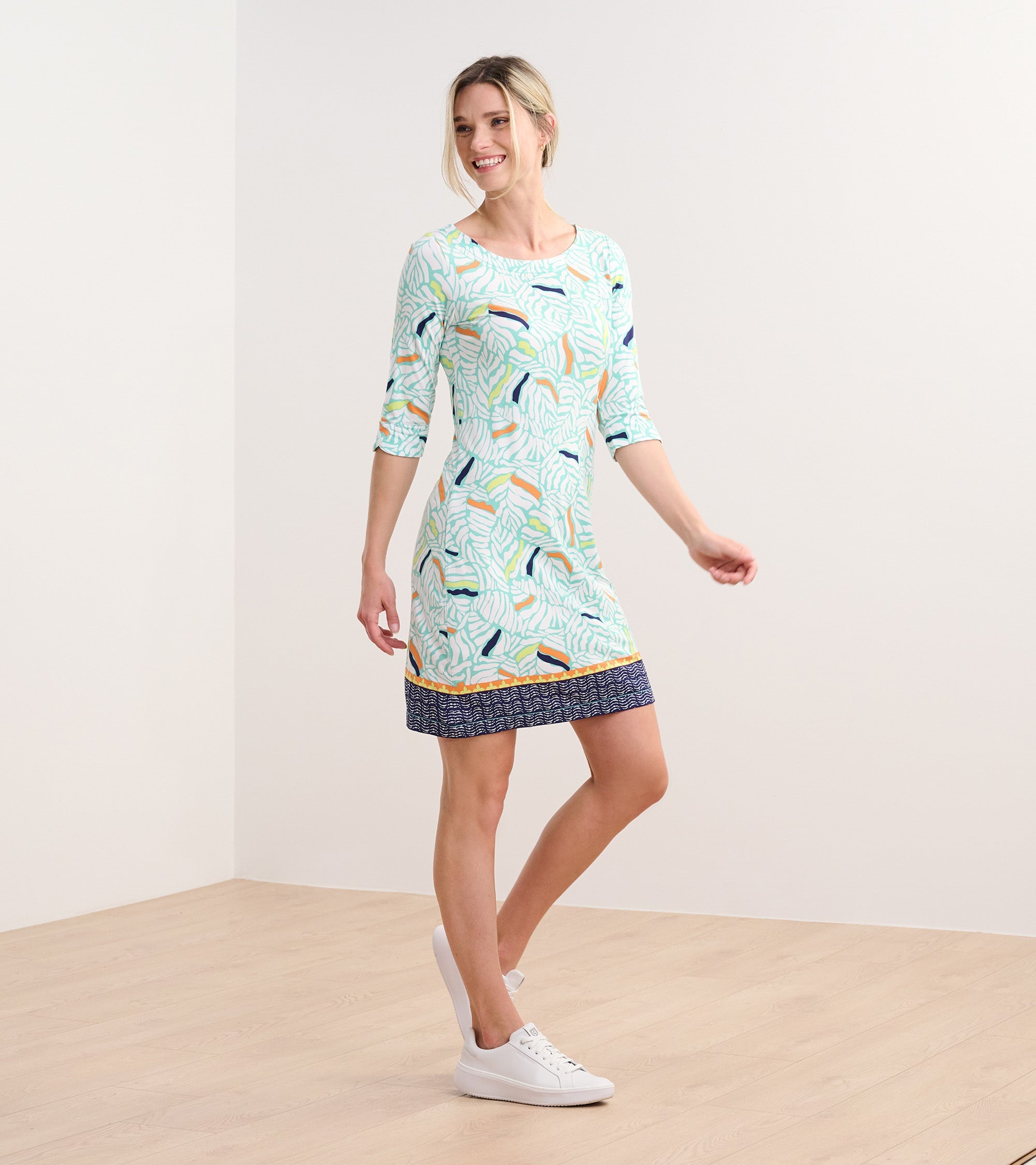 Lucy Dress - Organic Leaves
