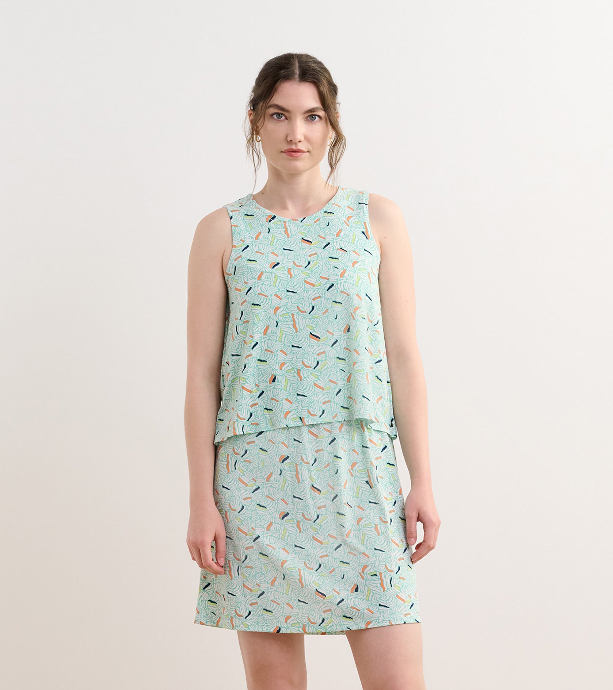 Roberta Dress - Organic Leaves
