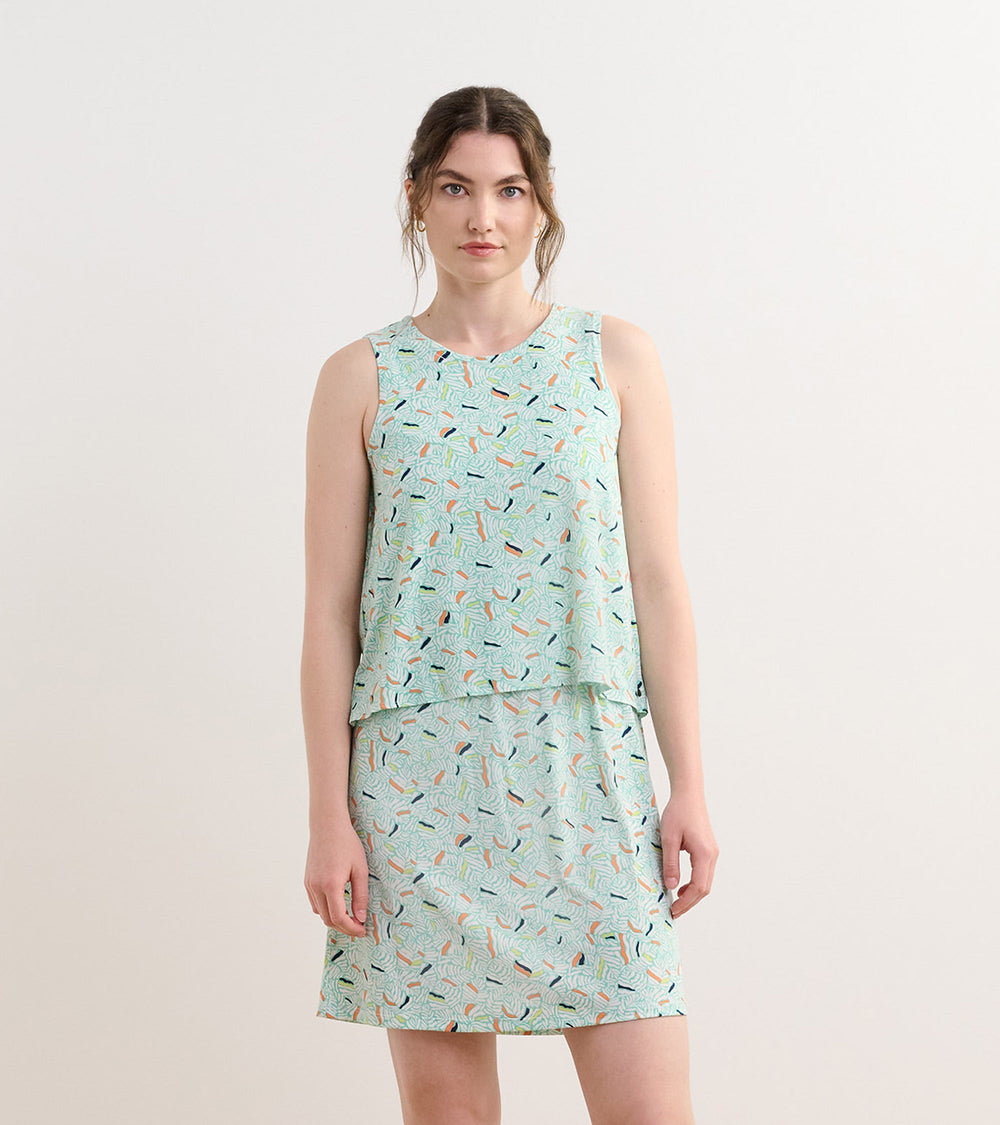 Roberta Dress - Organic Leaves