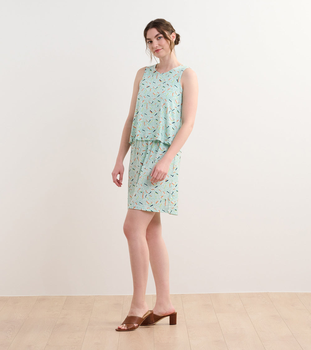 Roberta Dress - Organic Leaves