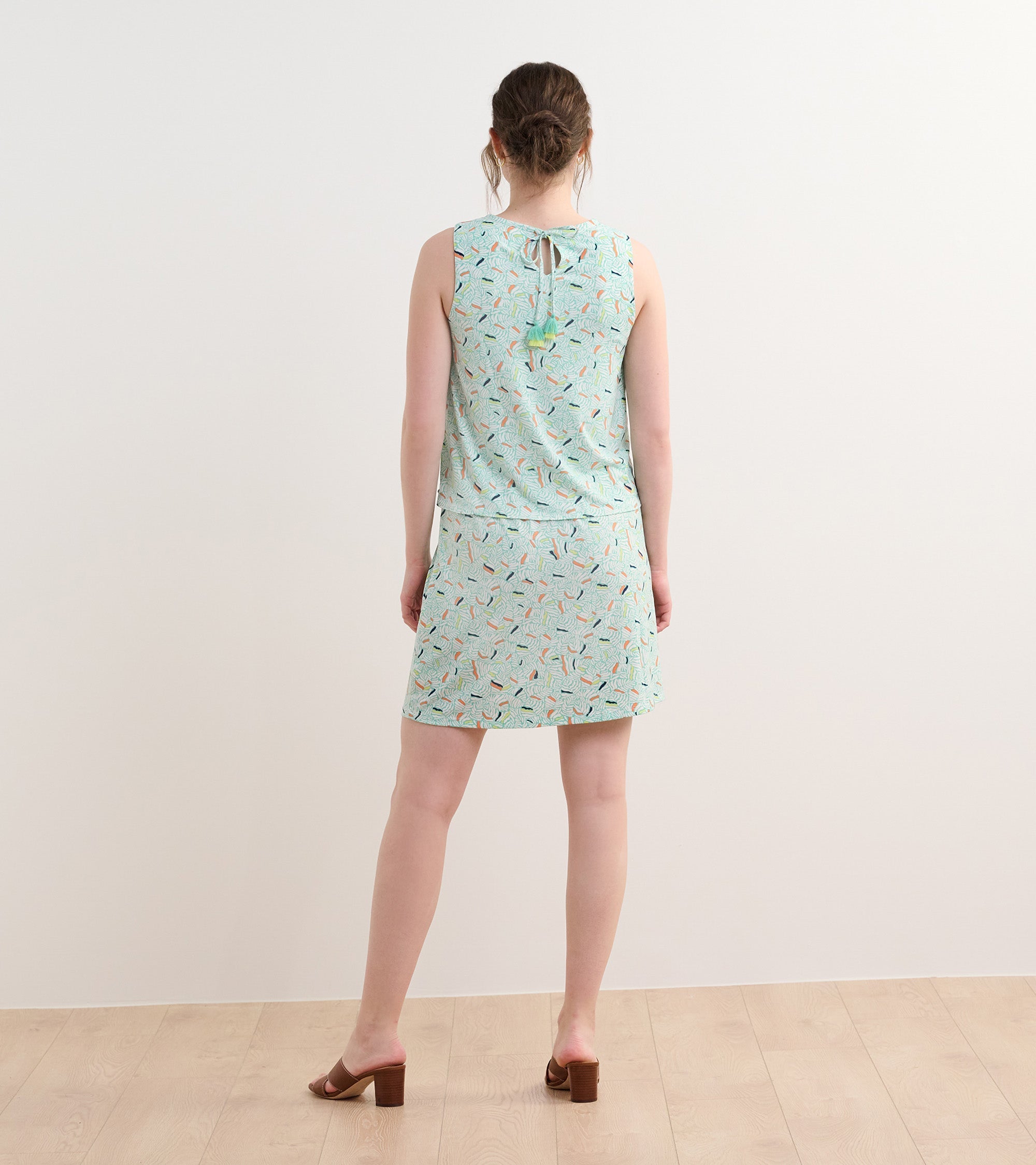 Roberta Dress - Organic Leaves