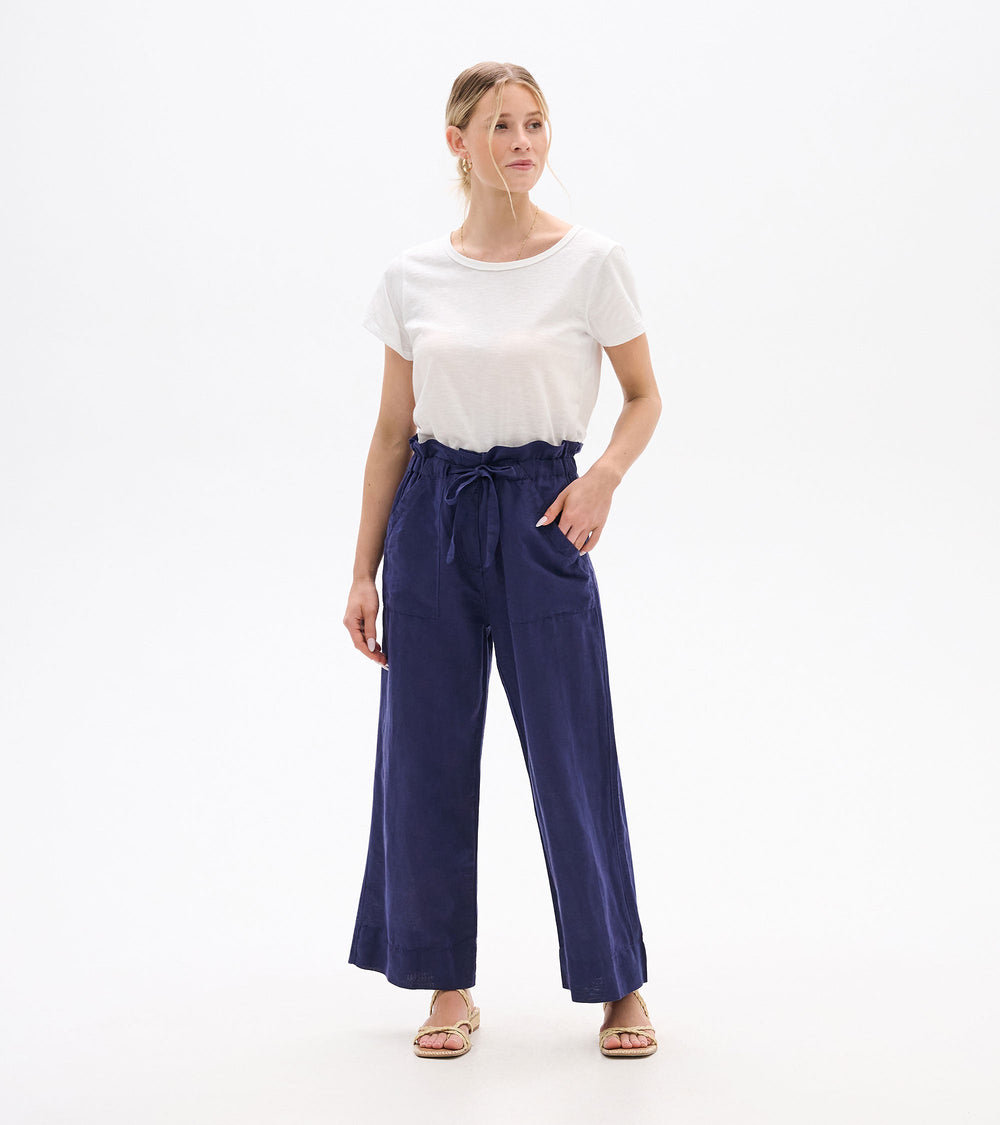 Tie Front Pants - Patriot Blue