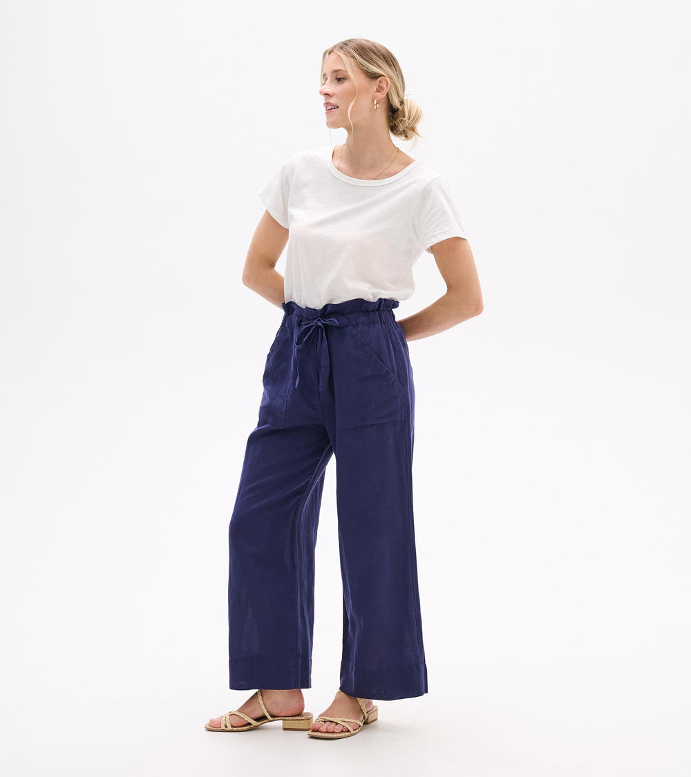 Tie Front Pants - Patriot Blue