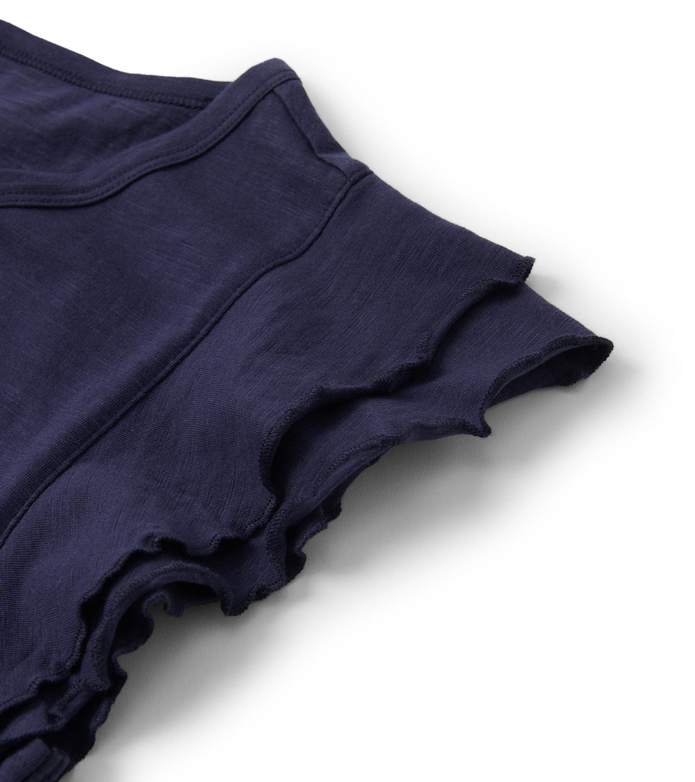 Layered Sleeve Tank - Patriot Blue
