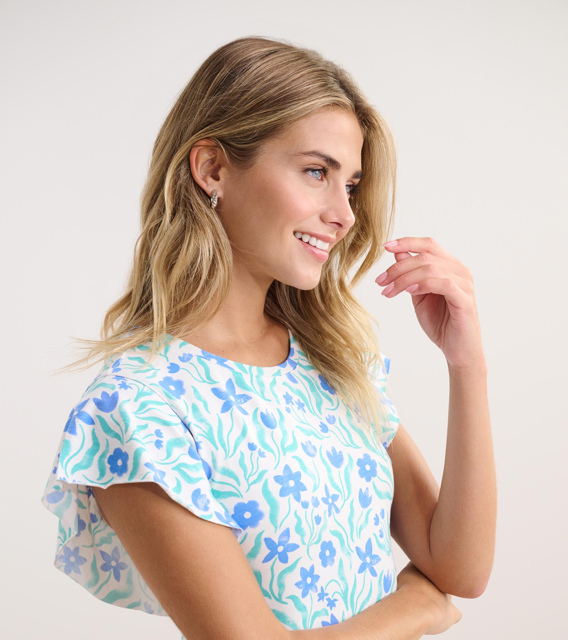 Carlie Dress - Painted Flowers