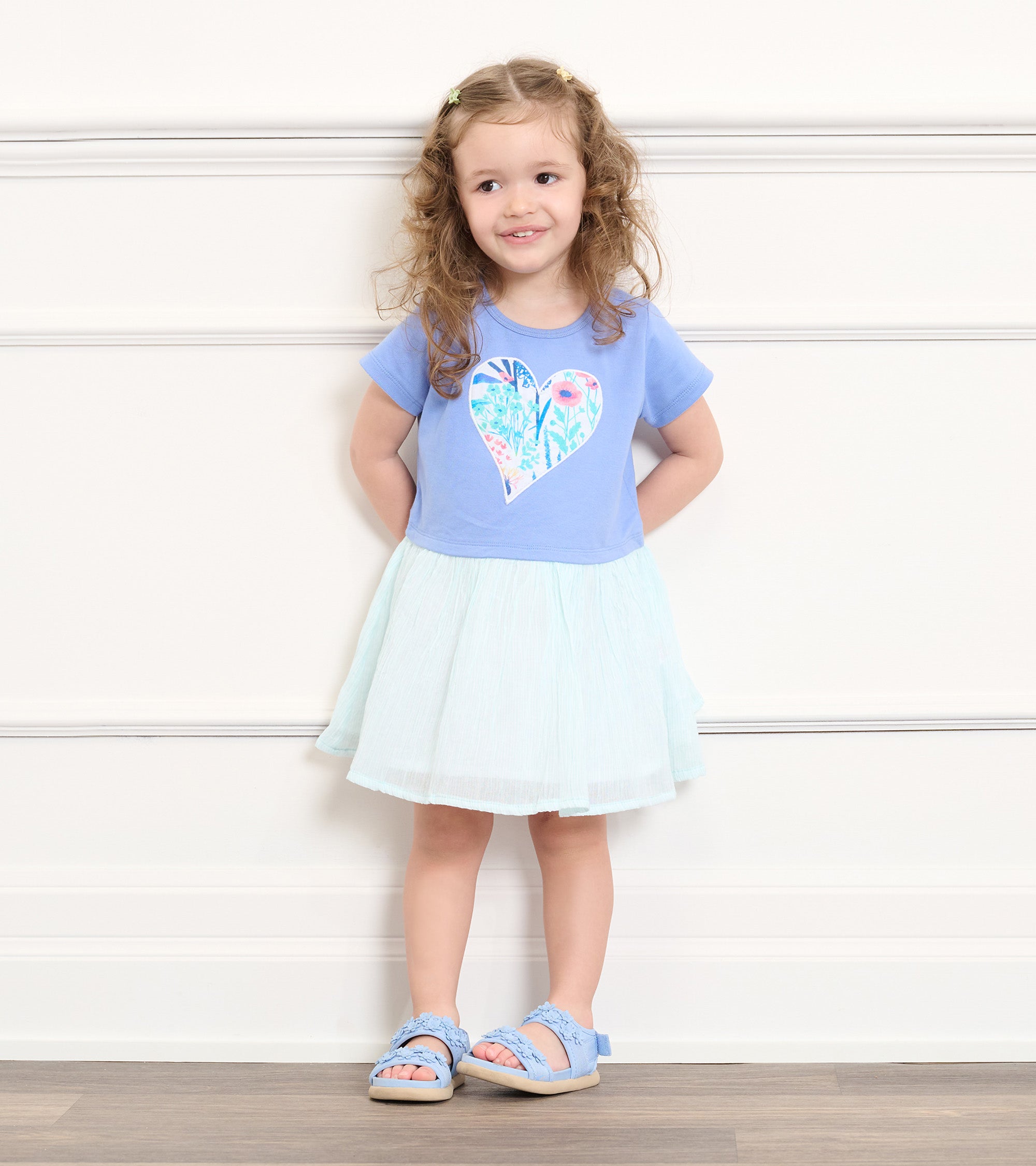 Baby & Toddler Girls Wild Flower Heart Layered Dress