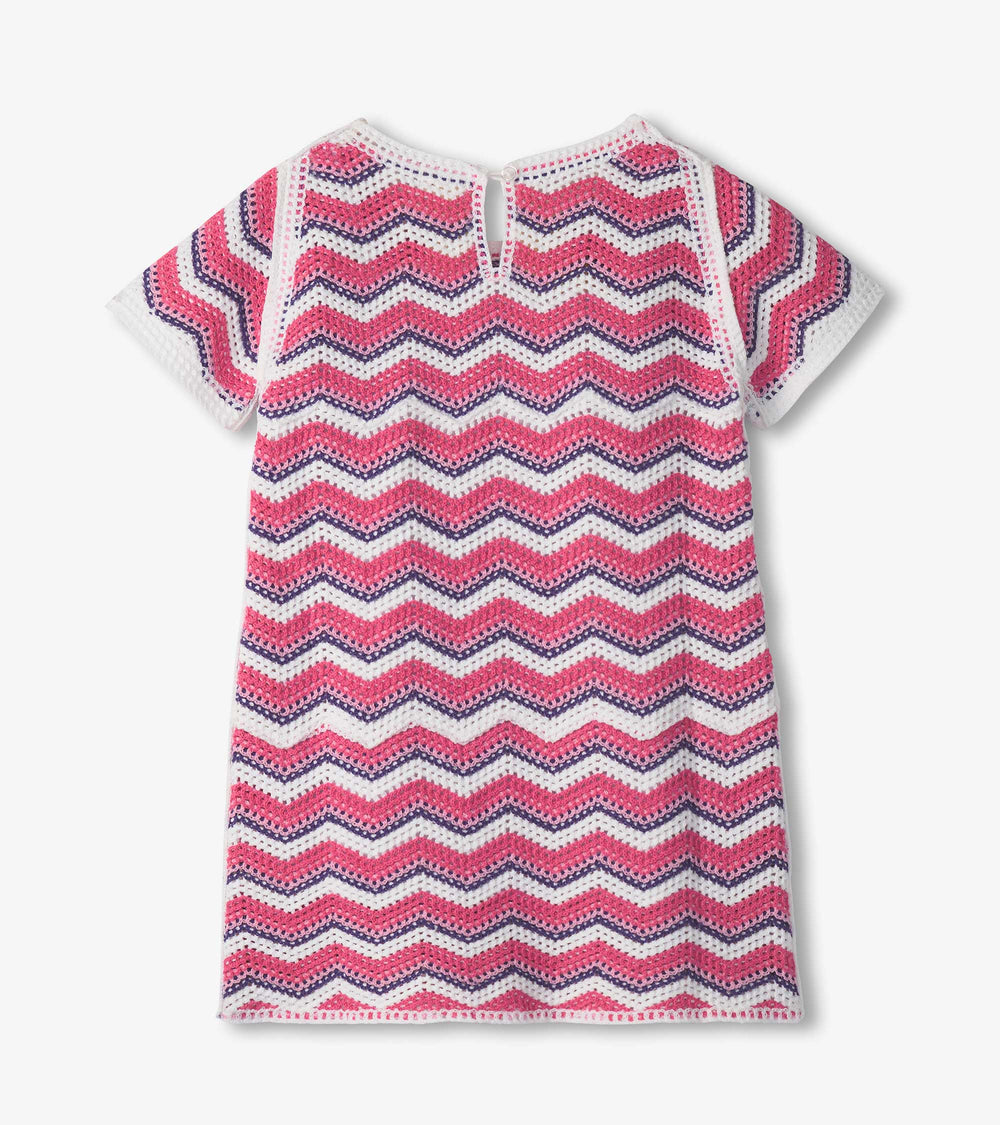 Girls Rose Chevron T-Shirt Dress