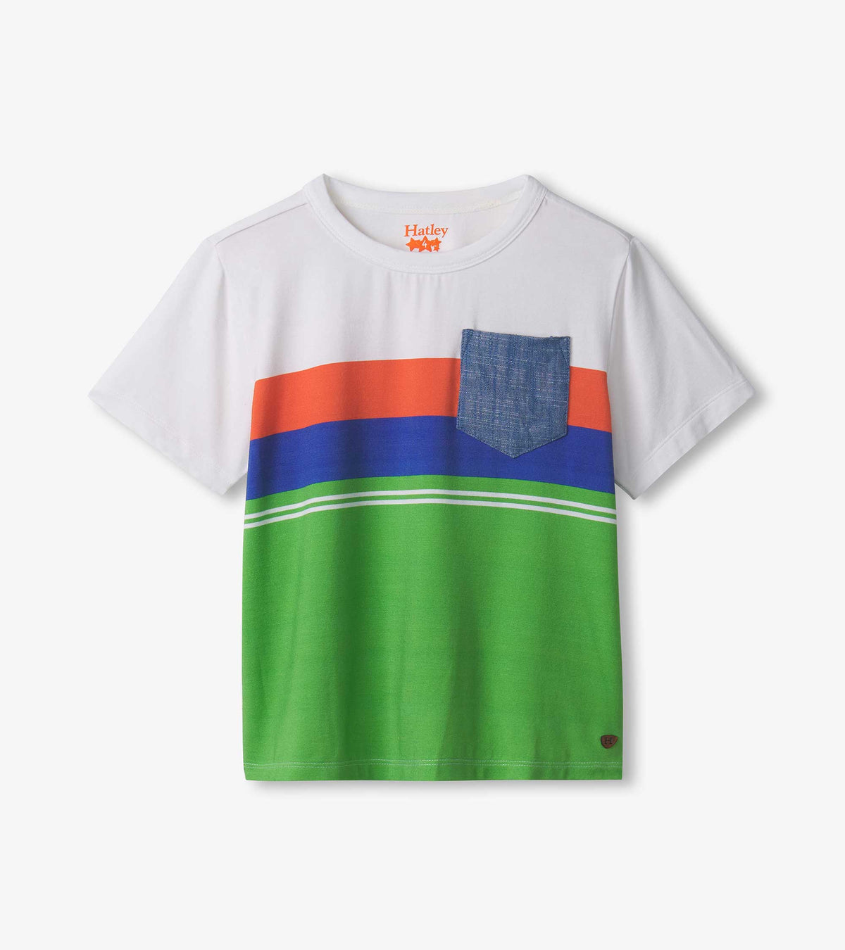 Boys Spring Color Block Color Block Bamboo T-Shirt
