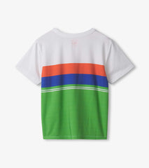 Boys Spring Color Block Color Block Bamboo T-Shirt