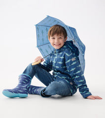 Boys Shark Tank Zip-Up Lightweight Rain Jacket