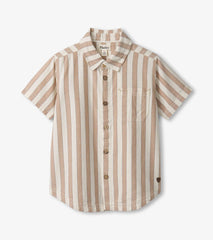 Boys Thatched Stripes Button Down Shirt