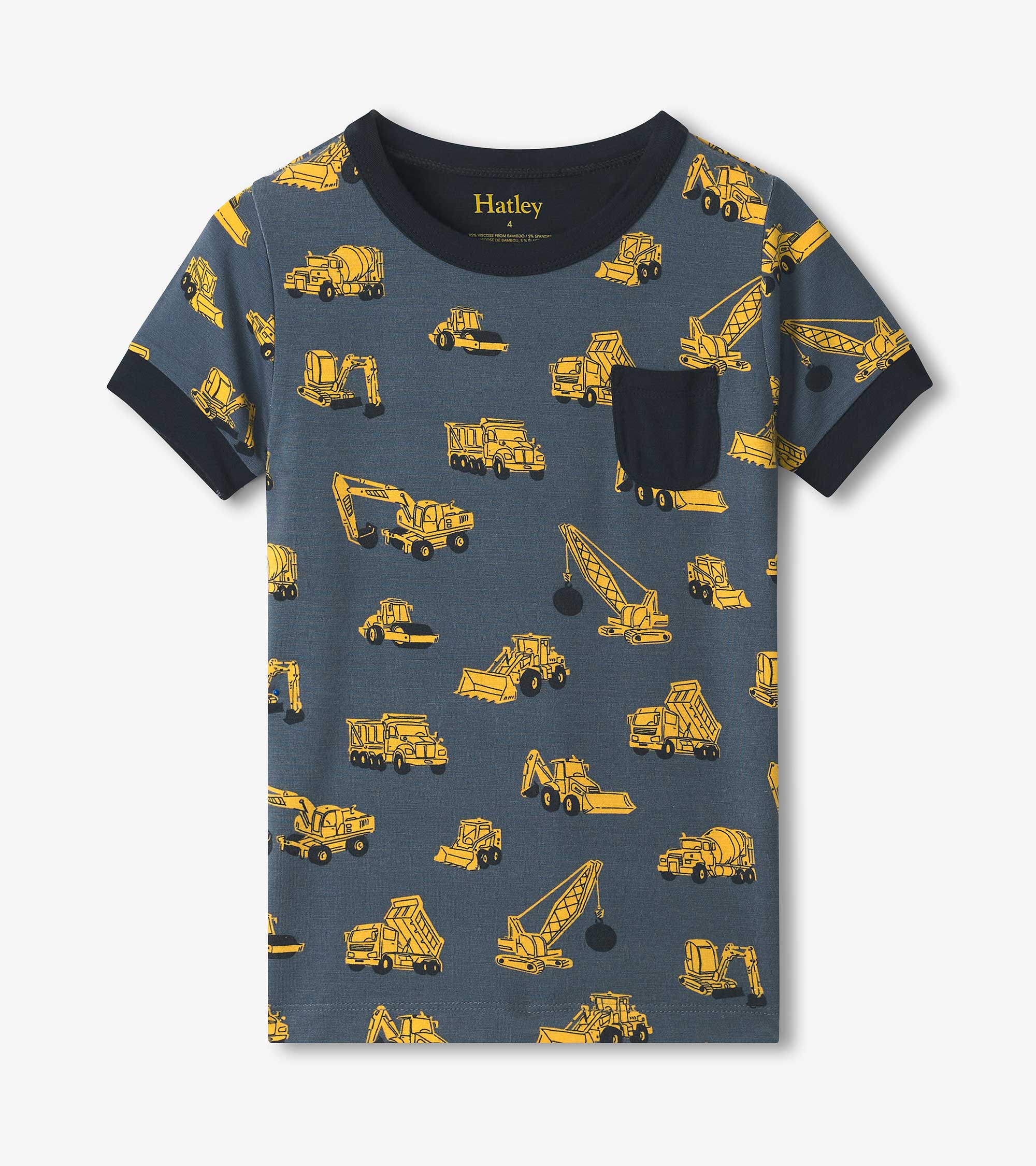 Boys Under Construction Short Pajama Set