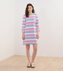 Lily Flare Dress - Peach Echo Stripes