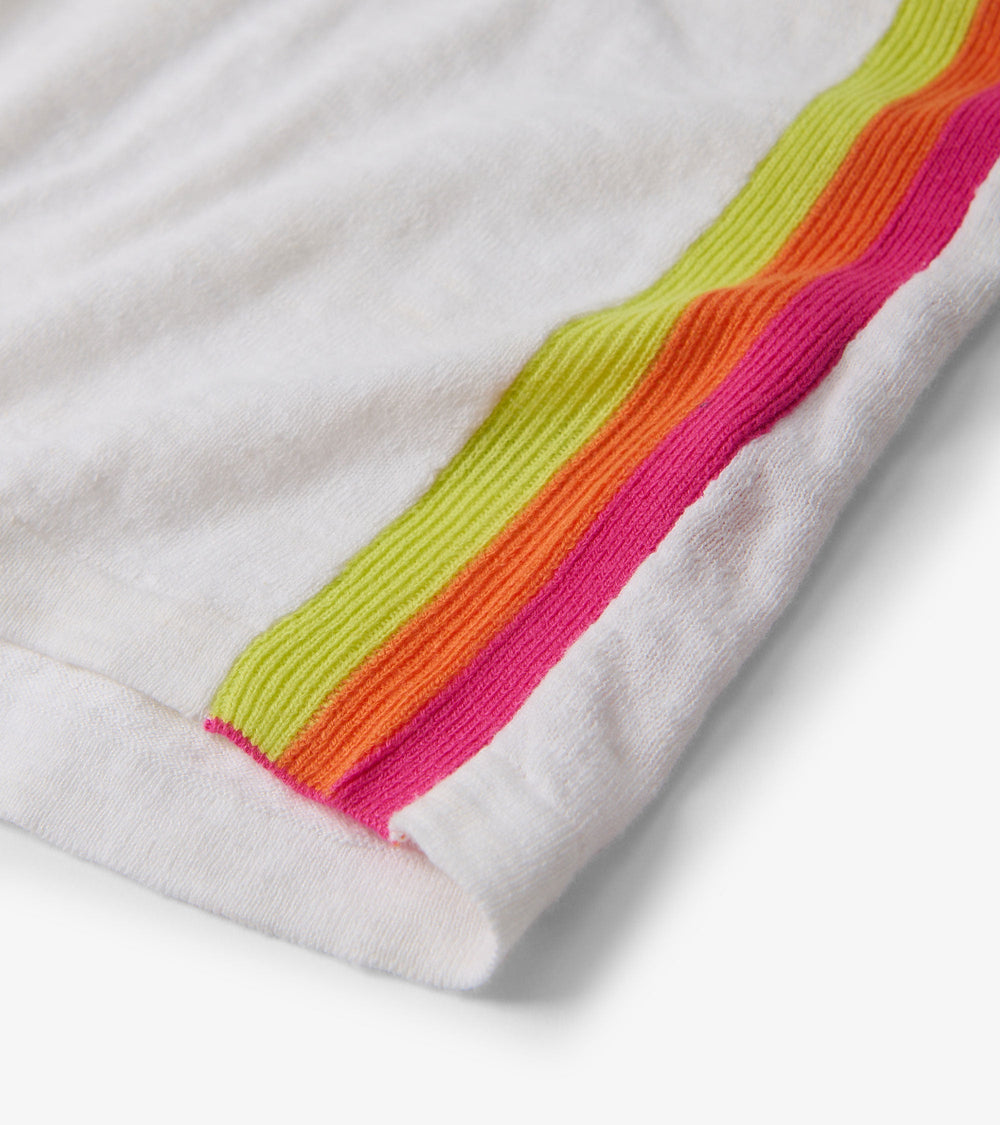 V-Neck Knit Tee - White