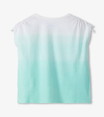 Girls Mermaid Tail Cinched Shoulder Top