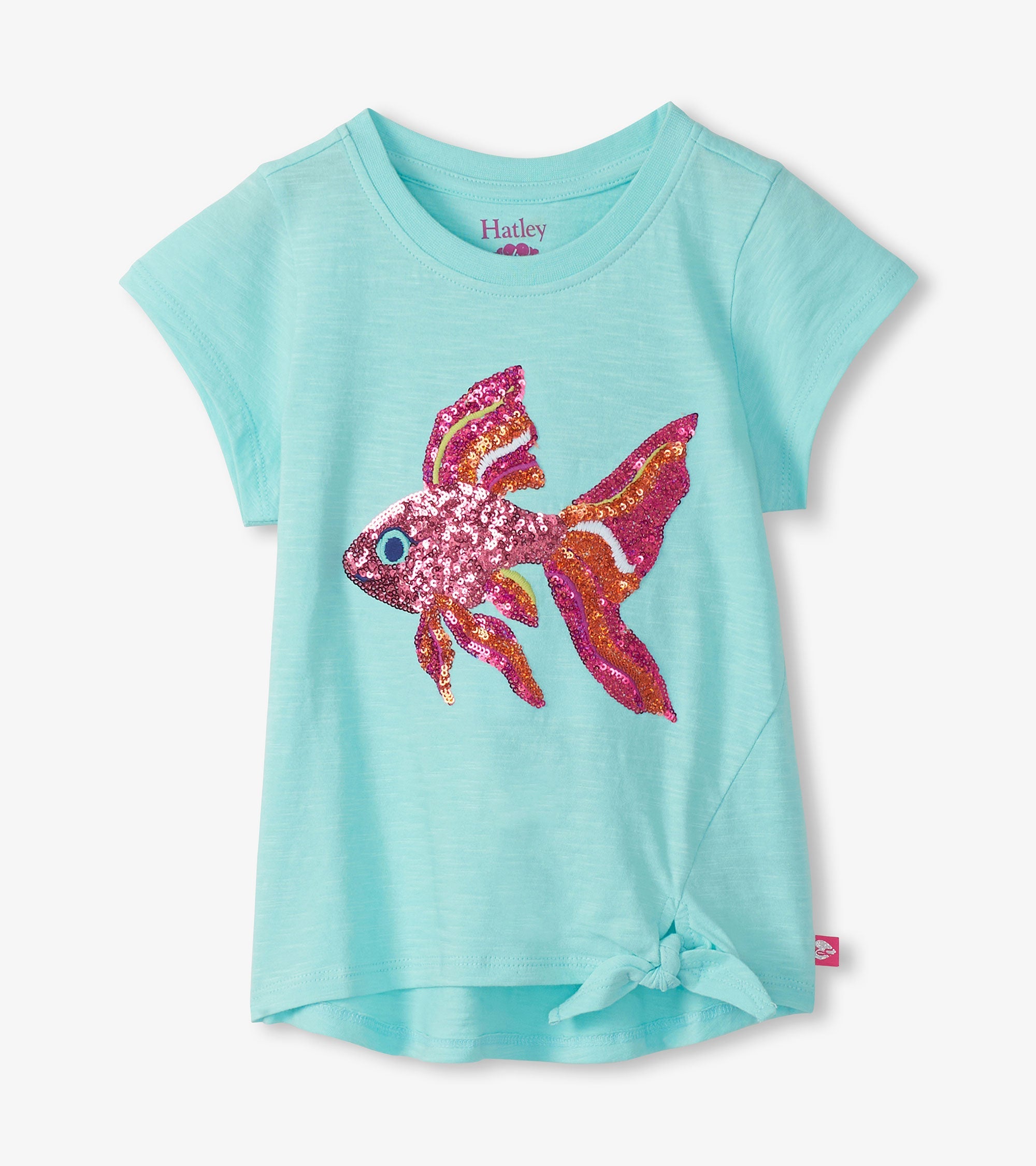 Girls Tropical Fish Tie Front T-Shirt