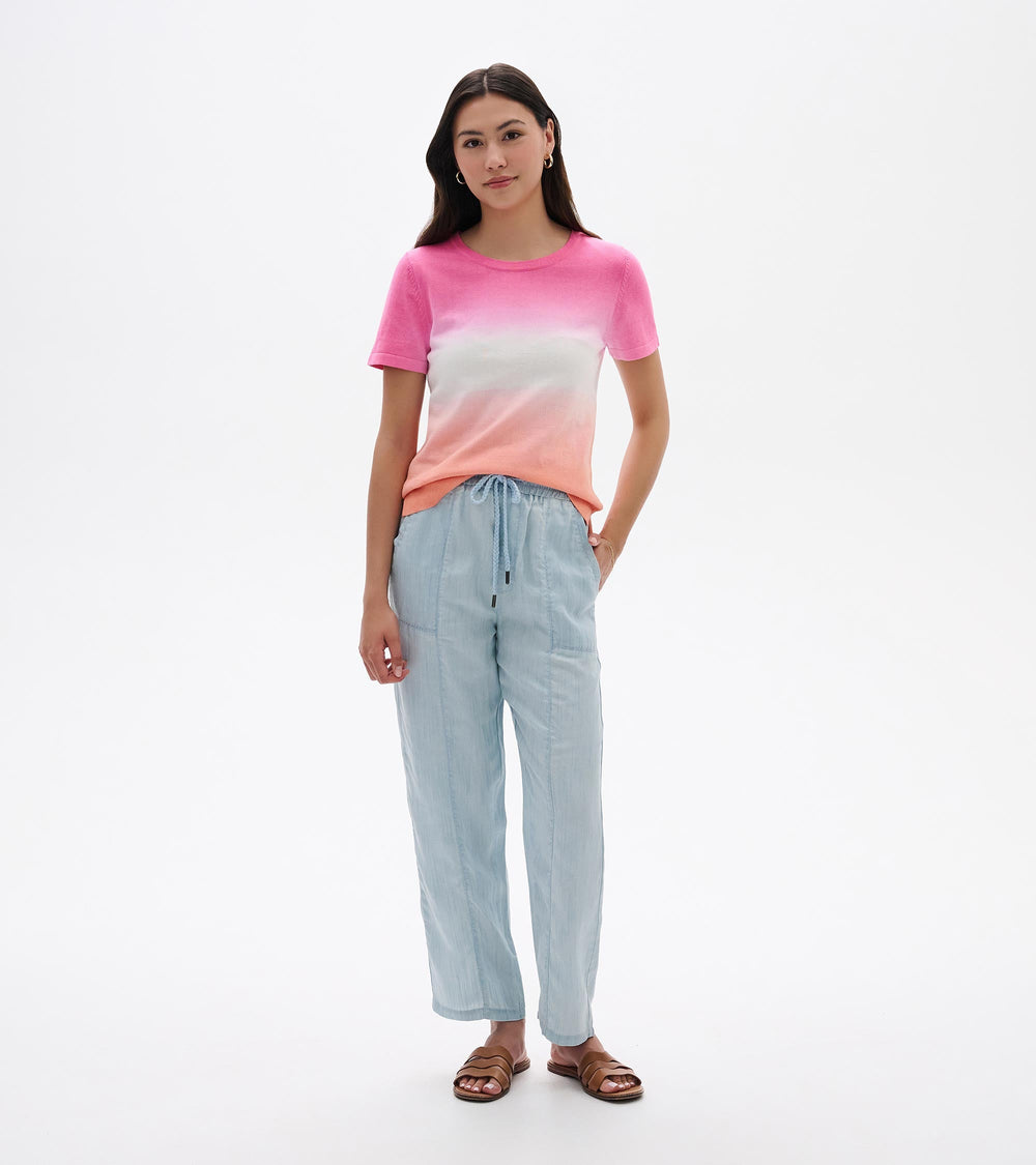Simone Knit Tee - Beachy Dip Dye