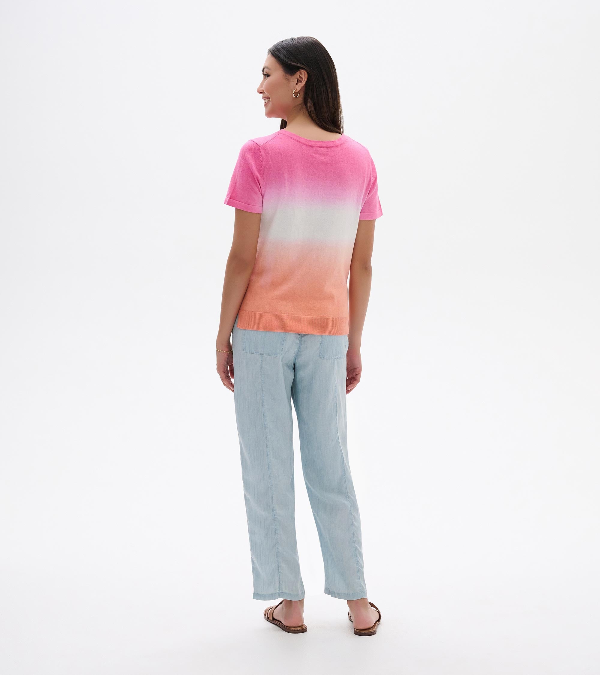 Simone Knit Tee - Beachy Dip Dye