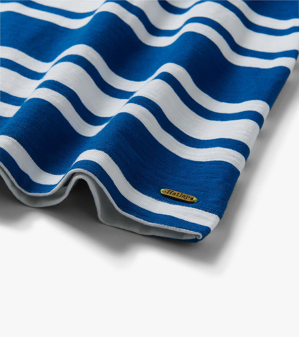 Lily Notch Neck Dress - Cheery Block Stripes