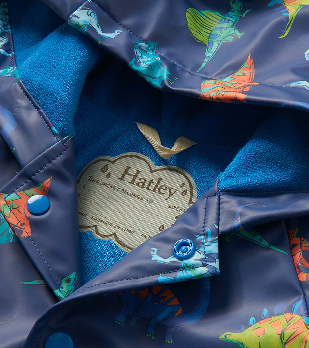 Baby & Toddler Boys Dino Party Button-Up Rain Jacket