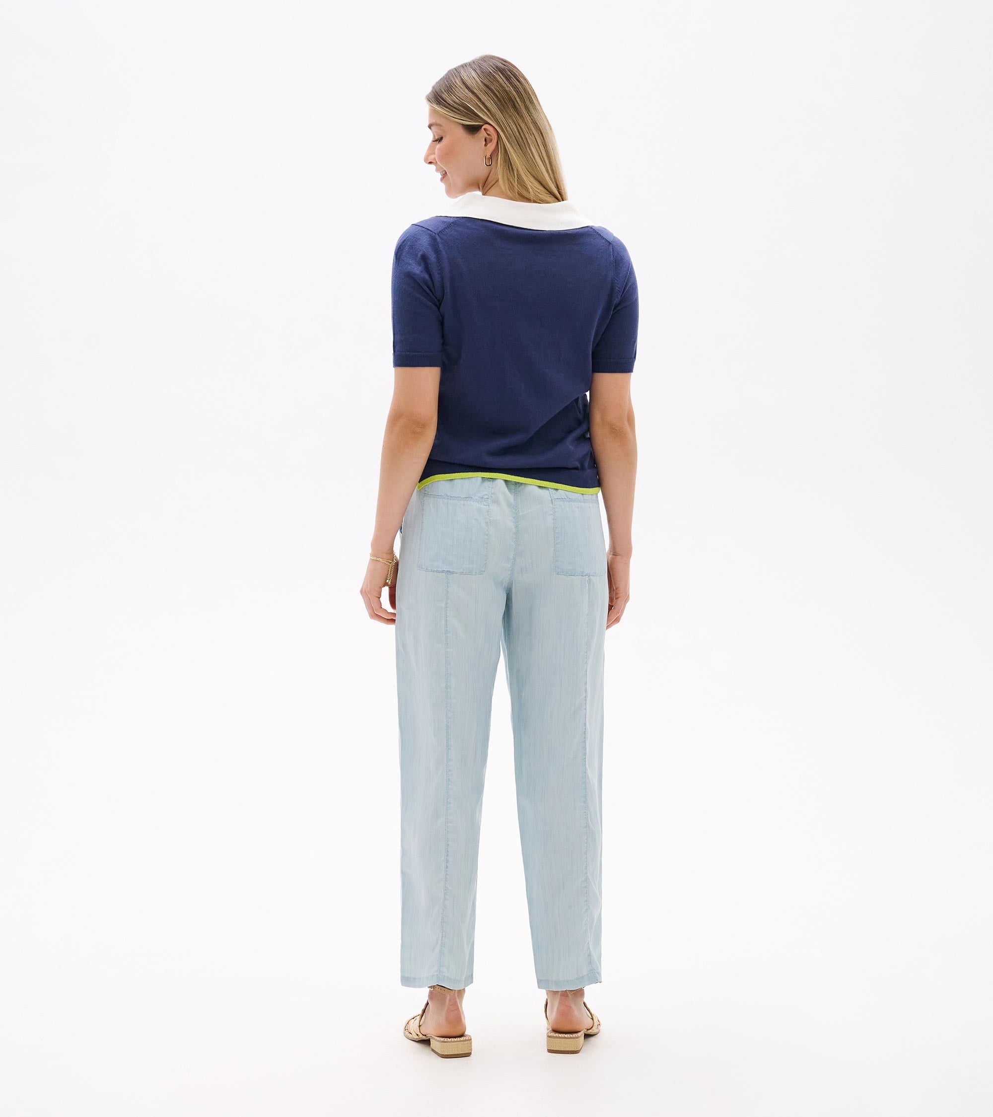Johnny Collar Top - Patriot Blue