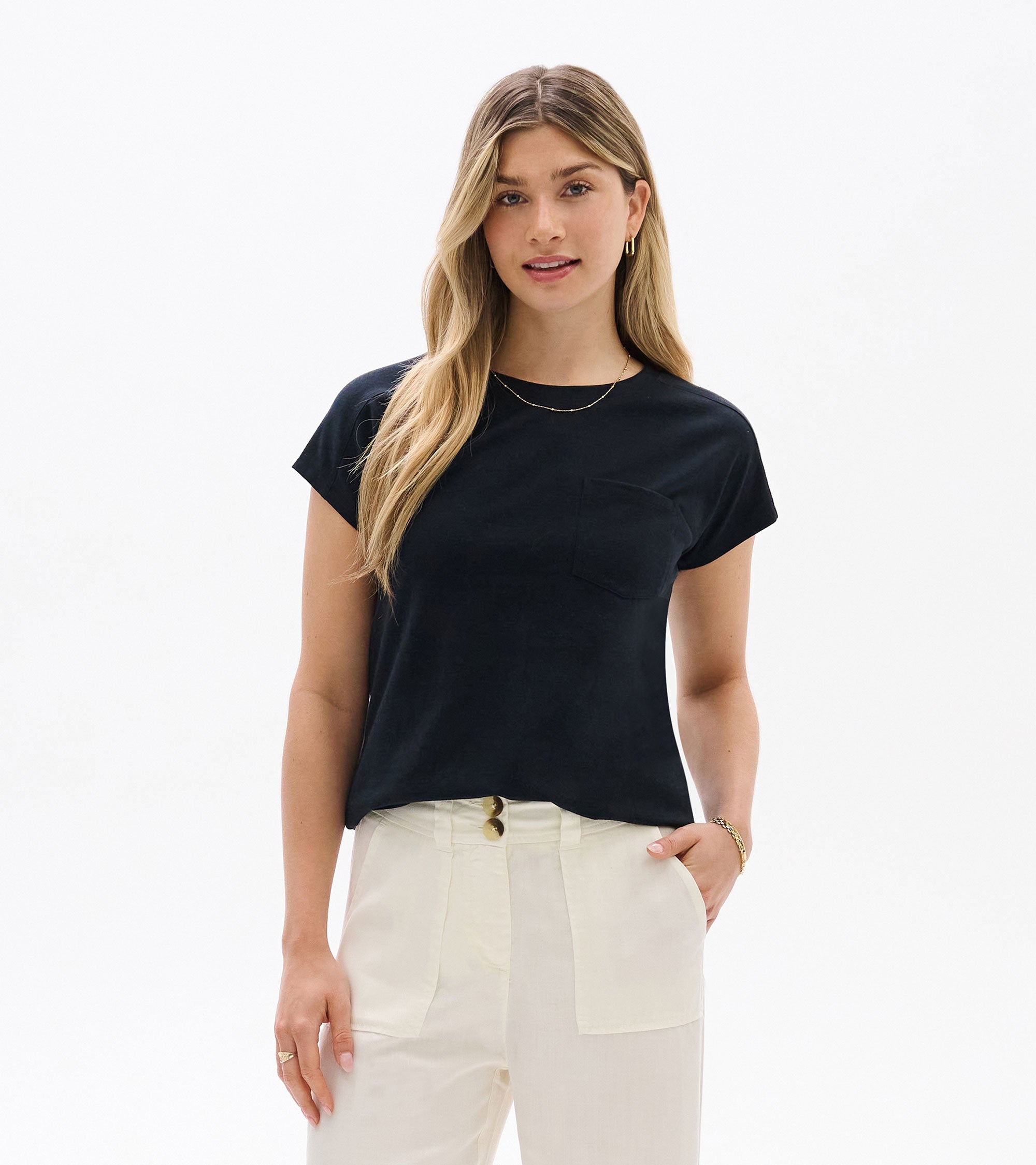 Ella Relaxed Tee - Black
