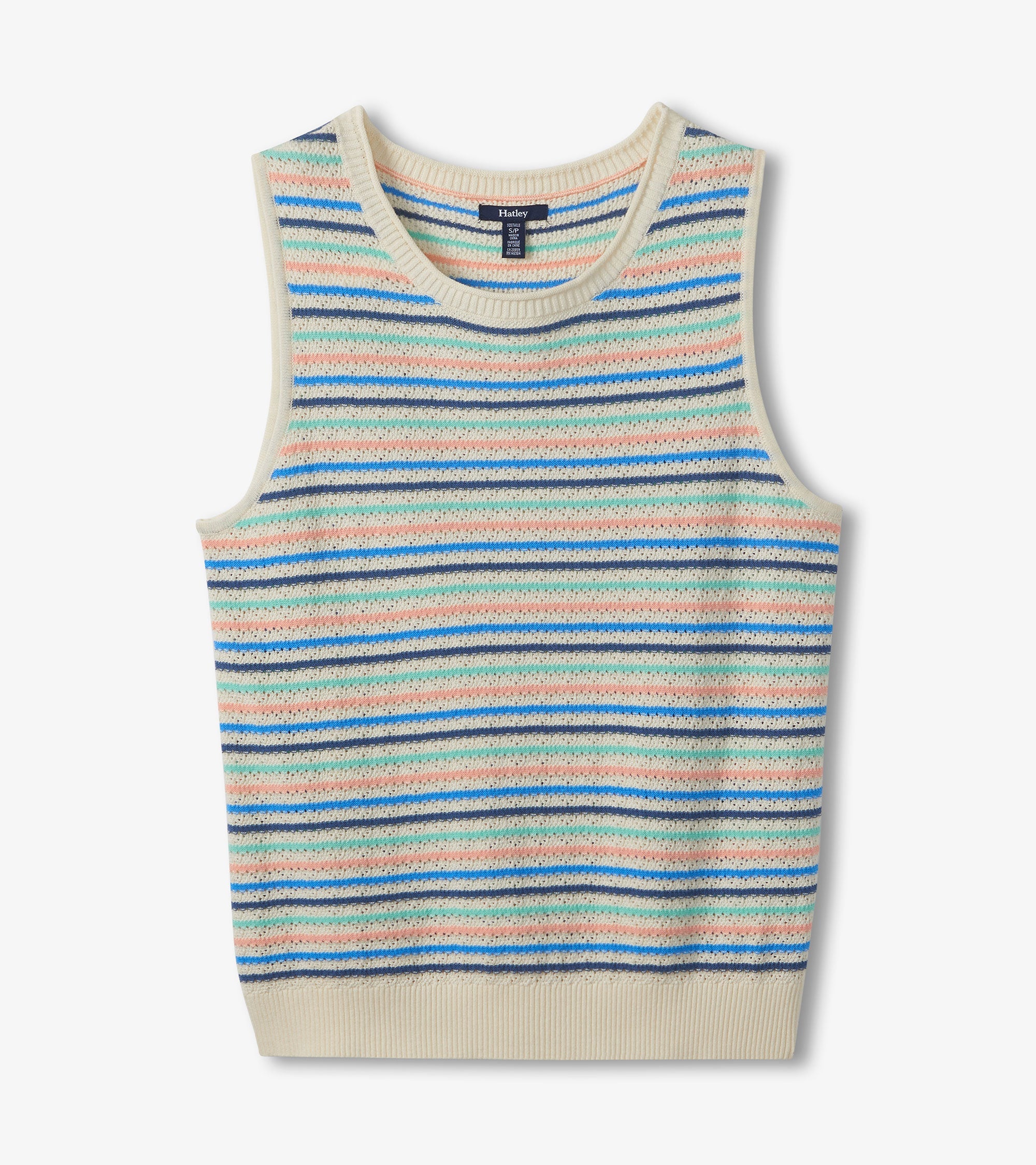 Kate Sleeveless Tank - Blush Stripes