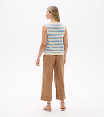 Kate Sleeveless Tank - Blush Stripes