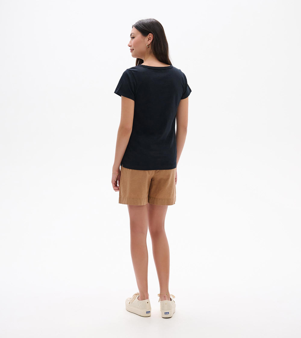 Essential Crew Neck Tee - Caviar