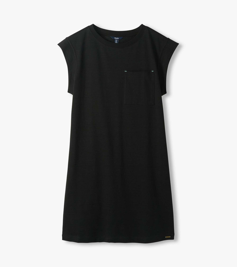 Pocket Tee Dress - Black