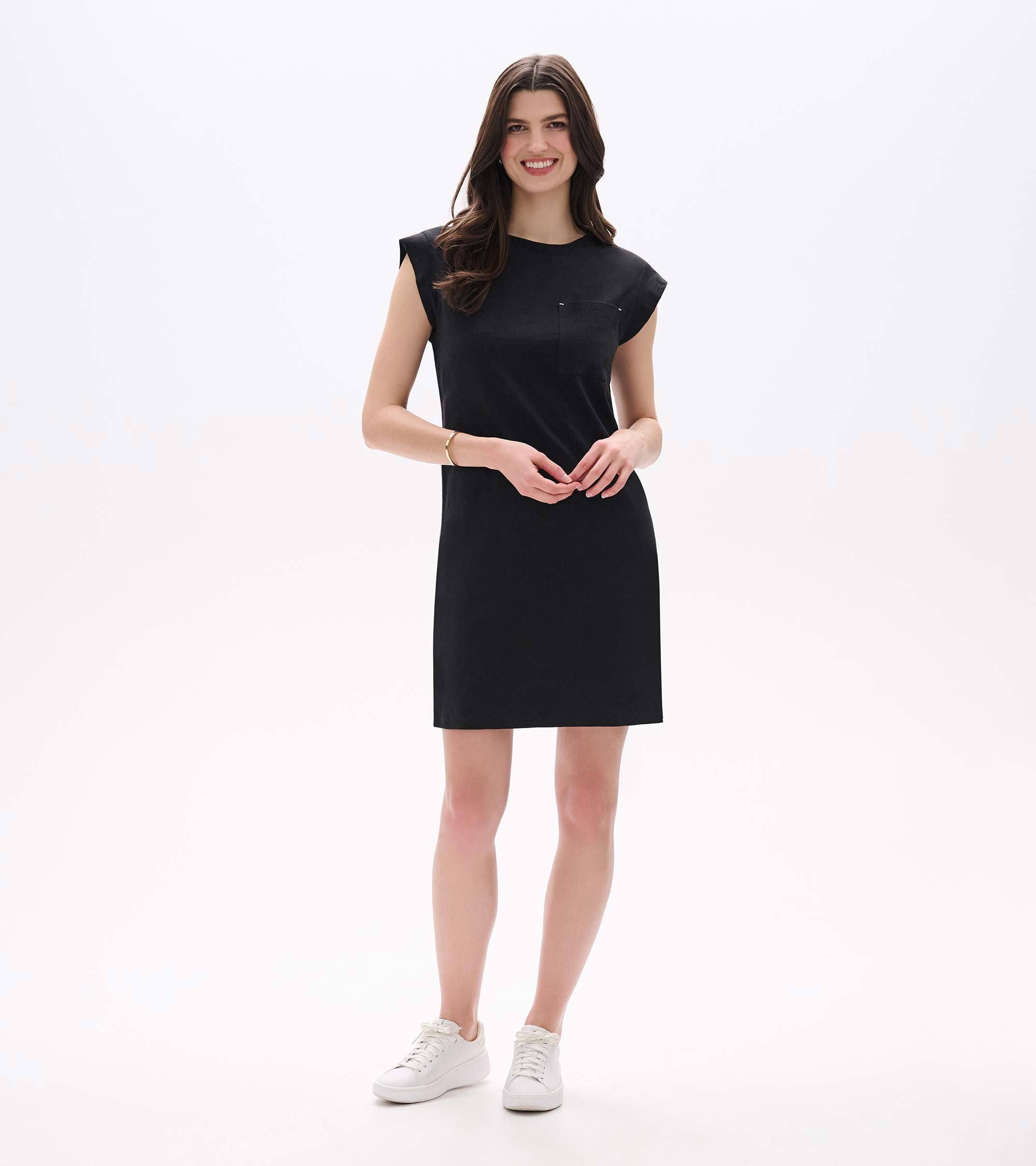 Pocket Tee Dress - Black