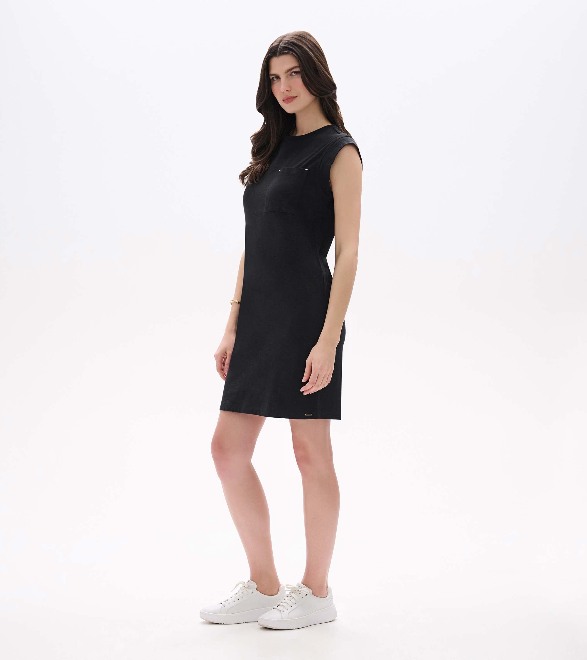 Pocket Tee Dress - Black