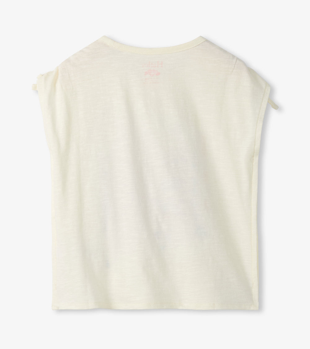 Girls Friendship Bracelet Cinched Shoulder Top