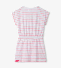 Girls Strawberry Stripes Cinched Waist Dress